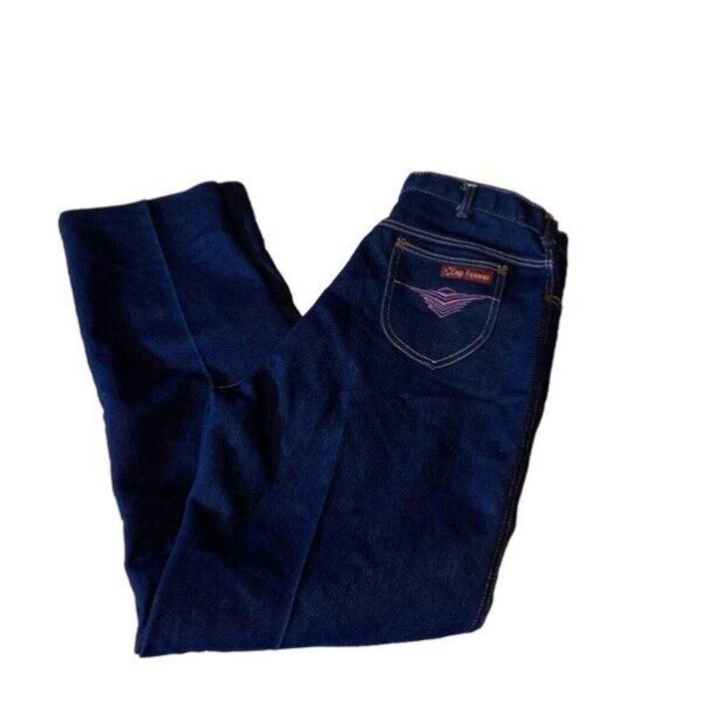 Cap Ferrat Vintage 80s High Rise Mom Jeans Dark Wash Denim Sz 12 USA Made EUC